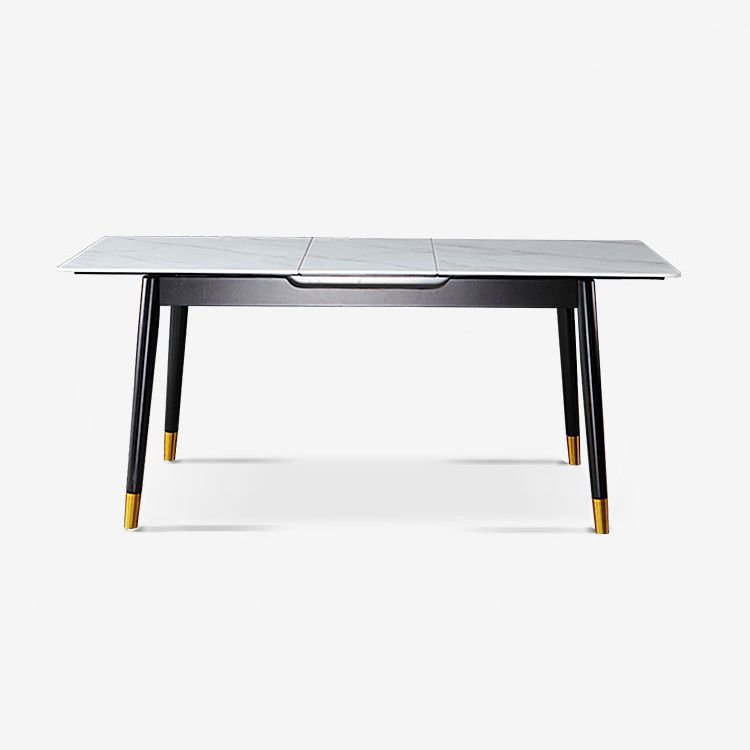 Rectangle Sintered Stone Kitchen Table Home Extendable Dining Table Clearhalo 'Dining Tables & Seating' 'Dining Tables' 'dining_table' 'furn' 'furn_dining_table' 'Furniture' 'Kitchen & Dining Furniture' 1200x1200_ffd64ae7-399f-4bc9-adca-c3c0b5223d98