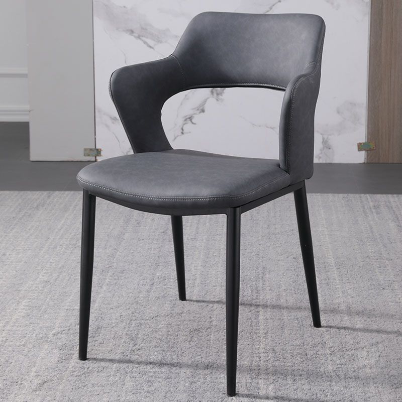 Industrial Style Faux Leather Side Chair Open Back Side Chair for Home Clearhalo 'Dining Chairs' 'Dining Tables & Seating' 'dining_chair' 'furn' 'furn_dining_chair' 'Furniture' 'furniture_dining_chair' 'Kitchen & Dining Furniture' 1200x1200_ffd738a4-1d0f-4c0c-9cb9-7a2b6255628c