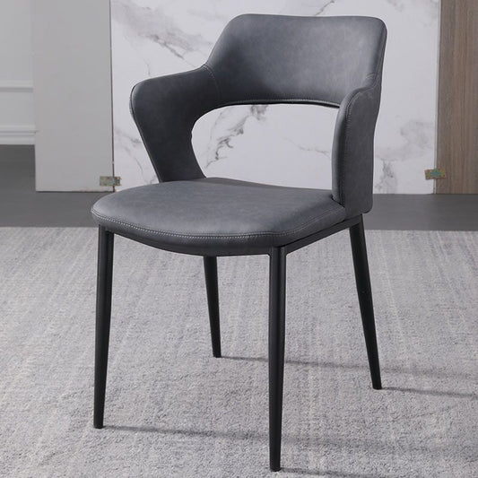 Industrial Style Faux Leather Side Chair Open Back Side Chair for Home Clearhalo 'Dining Chairs' 'Dining Tables & Seating' 'dining_chair' 'furn' 'furn_dining_chair' 'Furniture' 'furniture_dining_chair' 'Kitchen & Dining Furniture' 1200x1200_ffd738a4-1d0f-4c0c-9cb9-7a2b6255628c
