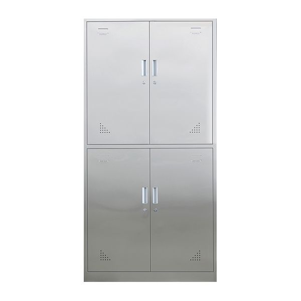 Metal Industrial Cabinet for Bathroom Steel Storage Cabinet with Hinged Door Clearhalo 'Armoires & Wardrobes' 'armoires_wardrobes' 'Bedroom Furniture' 'furn' 'furn_armoires_wardrobes' 'Furniture' 1200x1200_ffd7c810-f0d8-4b1f-abb7-14b8c4e6f3e2