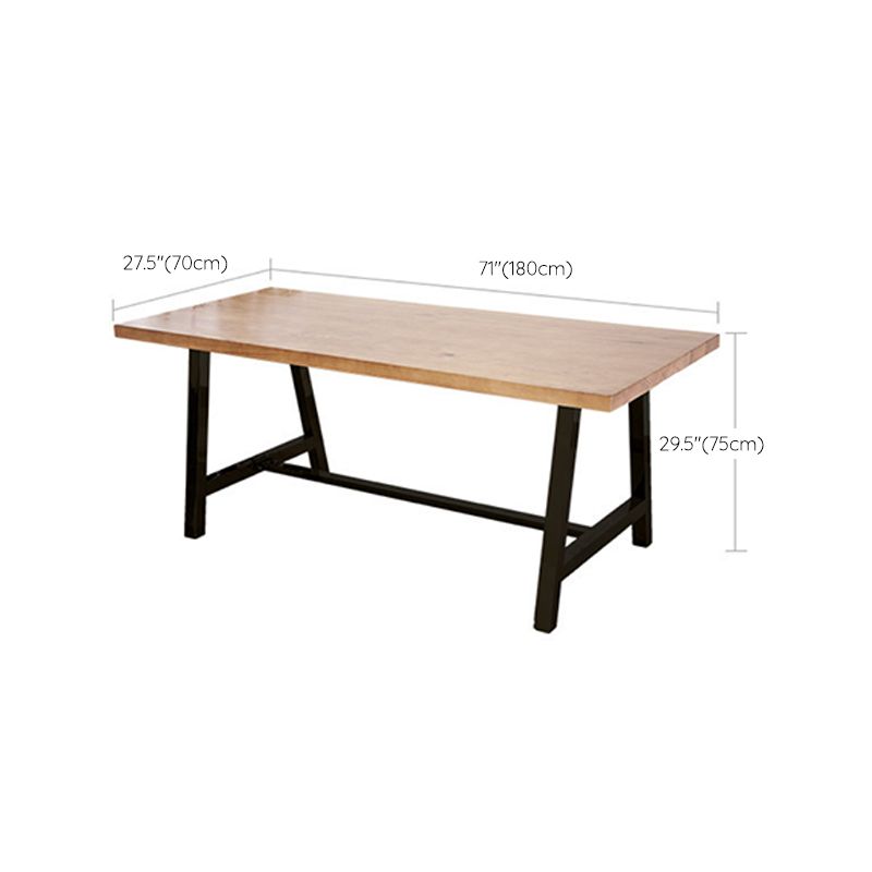 Rectangle Trestle Dining Table Modern Wood Table for Milk Tea Shop Clearhalo 'Dining Tables & Seating' 'Dining Tables' 'dining_table' 'furn' 'furn_dining_table' 'Furniture' 'Kitchen & Dining Furniture' 1200x1200_ffd8fcbd-0e6b-454f-bdb1-6c5571fa464f