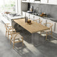 Modern Style Dining Table Rectangle Wooden Dining Table with Acrylic Base Clearhalo ' dining_table' 'Dining Tables & Seating' 'Dining Tables' 'furn' 'furn_dining_table' 'Furniture' 'furniture_dining_table' 'Kitchen & Dining Furniture' 'kitchen&dining_furn' 'kitchen' 'kitchen_dining_table' 1200x1200_ffdb9a36-202a-489b-a9e1-83c88212d59d
