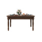 Wood Top Dining Table Mid-Century Modern Table with 4 Legs in Brown
