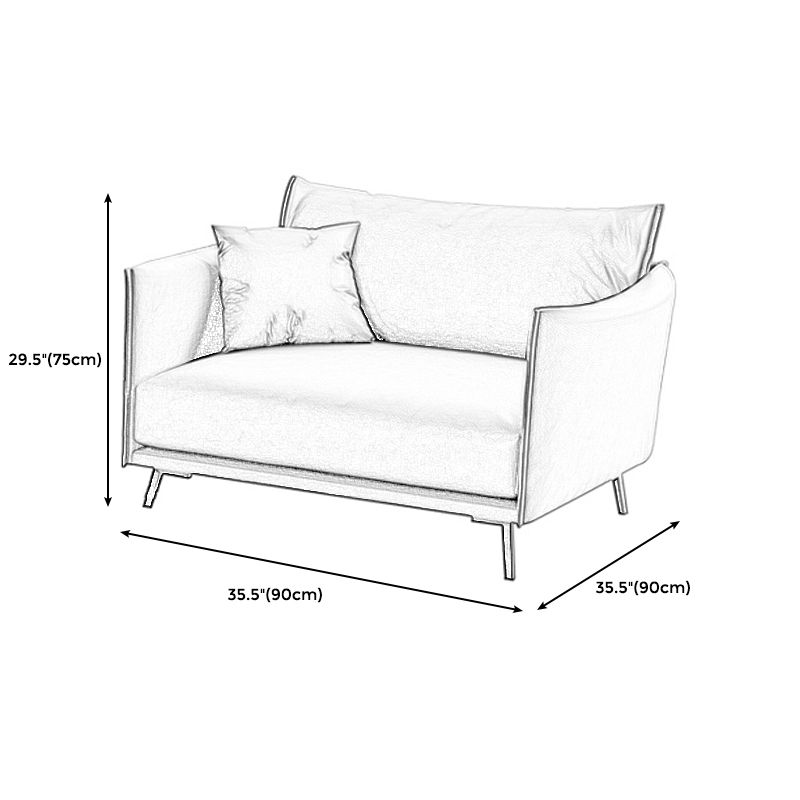 Modern Cushions Standard Sofa 29.53"High Square Arm Sofa, Champagne Clearhalo 'furn' 'furn_sofas' 'Furniture' 'furniture_sofas' 'kitchen' 'kitchen_sofas' 'Living Room Furniture' 'Sofa' 'sofas' 1200x1200_ffdc907e-a5e6-473d-a85d-891905cda873
