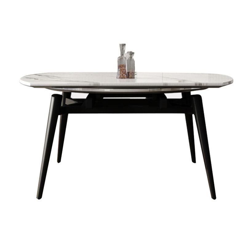 White Stone Dining Site Table Modern Round 4 Legs Dining Table Clearhalo 'Dining Tables & Seating' 'Dining Tables' 'dining_table' 'furn' 'furn_dining_table' 'Furniture' 'Kitchen & Dining Furniture' 1200x1200_ffdd78bf-0693-4d36-96ee-2a608c548fc5