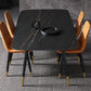 Contemporary Stone Dining Table Black Rectangle Dining Table with 4 Wood Legs Clearhalo 'Dining Tables & Seating' 'Dining Tables' 'dining_table' 'furn' 'furn_dining_table' 'Furniture' 'furniture_dining_table' 'Kitchen & Dining Furniture' 'kitchen' 'kitchen_dining_table' 1200x1200_ffdd7f54-f2c1-4c8a-a24c-94de614c27a1