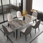 Glam Style 1/5/7 Pieces Dining Set with Stone Table Dining Furniture for Living Room Clearhalo 'Dining Room Sets' 'Dining Tables & Seating' 'dining_room_set' 'furn' 'furn_dining_room_set' 'Furniture' 'furniture_dining_room_set' 'Kitchen & Dining Furniture' 'kitchen&dining_furn' 'kitchen' 1200x1200_ffdd9ee7-98d1-444e-877d-43d6dcd24dcb