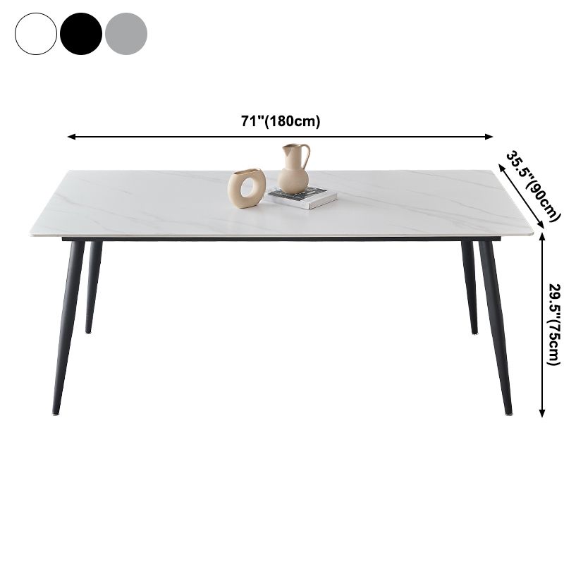 Industrial Rectangle 4-foot Home Furniture Stone Dining Site Table for Home Clearhalo ' dining_table' 'Dining Tables & Seating' 'Dining Tables' 'furn' 'furn_dining_table' 'Furniture' 'furniture_dining_table' 'Kitchen & Dining Furniture' 'kitchen&dining_furn' 'kitchen' 'kitchen_dining_table' 1200x1200_ffde4044-70d1-4d6c-84ef-ae377f997f9d