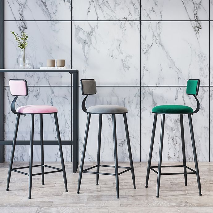 Modern Metal Upholstered Bar Stool Bristol Bar Stool with Iron Legs and Cushion Clearhalo 'Bar Furniture' 'Bar Stools' 'bar_stools' 'furn' 'furn_bar_stools' 'furniture_bar_stools' 'Kitchen & Dining Furniture' 'kitchen&dining_furn' 'kitchen' 'kitchen_furn' Furniture' 1200x1200_ffdf7fdc-0cbe-4b13-b6dd-435845cb4c89