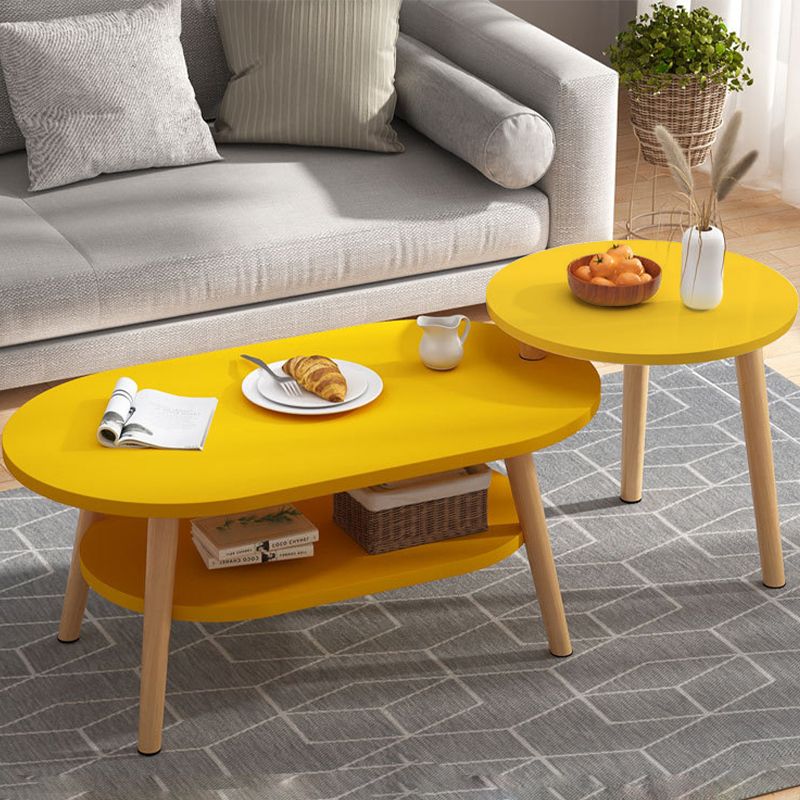 4 Legs Base Design Wood-based Finish Material Round/square Coffee Table Clearhalo 'Coffee & Accent Tables' 'Coffee Tables' 'coffee_tables' 'Furniture' 'furniture_coffee_tables' 'Living Room Furniture' 1200x1200_ffdf873c-1487-4b23-a0ec-bd1526bcce24