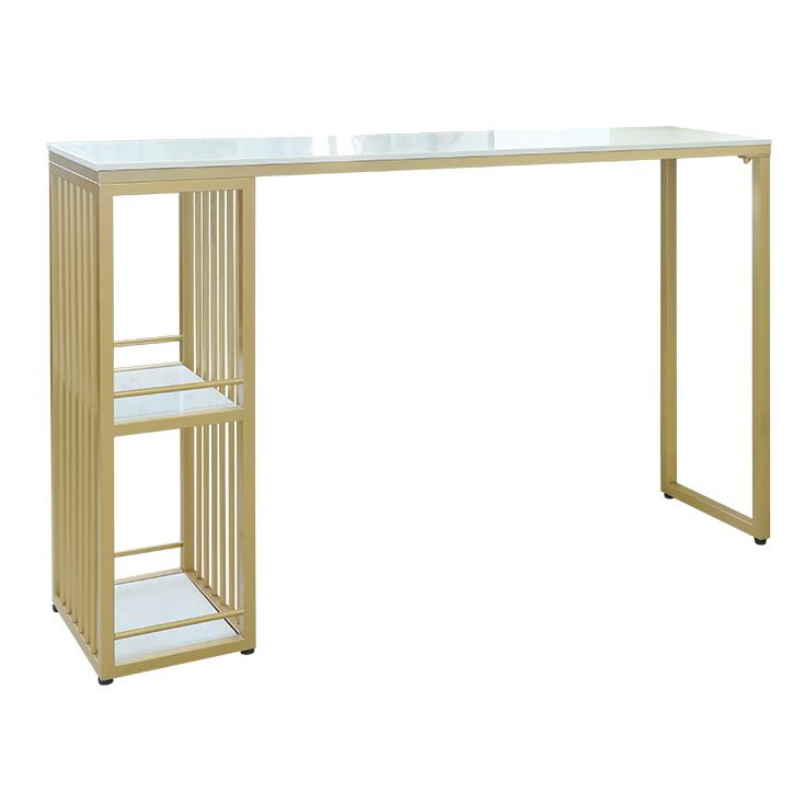 Glam 1/2/3 Pièces Tableau de barre Ensemble de comptoir en pierre rectangle avec tabourets hauts