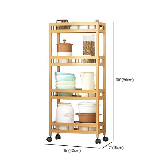 Etagere Contemporary Bookshelf Vertical Open Bamboo Shelf Bookcase for Home Clearhalo 'Bookcases' 'furn' 'furn_bookcases' 'Furniture' 'Office Furniture' 1200x1200_ffdfd953-fc7d-4206-928b-400fc5e4a07e