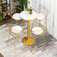 Glam 1/2/3/4/5 Pieces Round Bar Table Set Fixed Table Counter Set for Dining Room Clearhalo 'Bar Furniture' 'furn' 'furn_home_bar_bar_sets' 'Furniture' 'Home Bars & Bar Sets' 'home_bar_bar_sets' 'Kitchen & Dining Furniture' 1200x1200_ffe0033c-1661-4cec-8f3e-7629d058817e