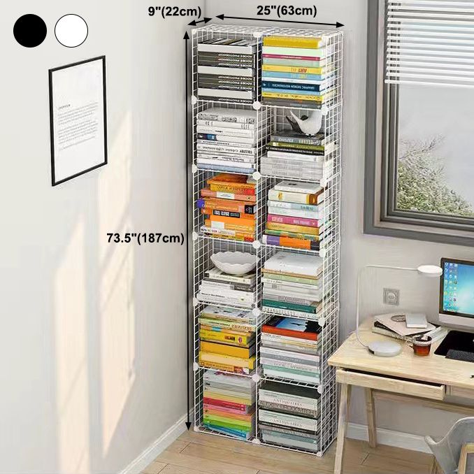 Contemporary Geometric Book Shelf 8.66" Wide Metal Shelf Bookcase Clearhalo 'Bookcases' 'furn' 'furn_bookcases' 'Furniture' 'Office Furniture' 1200x1200_ffe10e65-1ee7-4881-862e-765e5d44b6fe