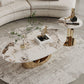 Slate Single Coffee Table Pedestal Glam Nesting Coffee Table Set