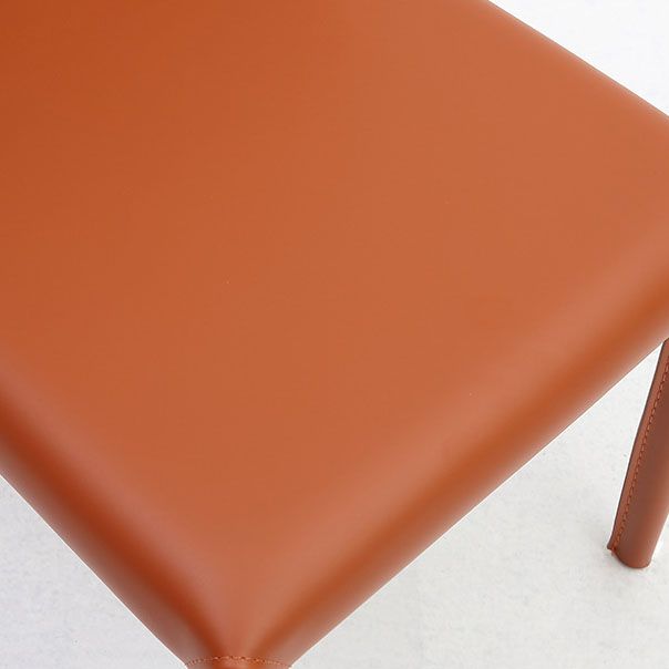 Silla de silla de comedor de cuero contemporánea en acabado mate para casa