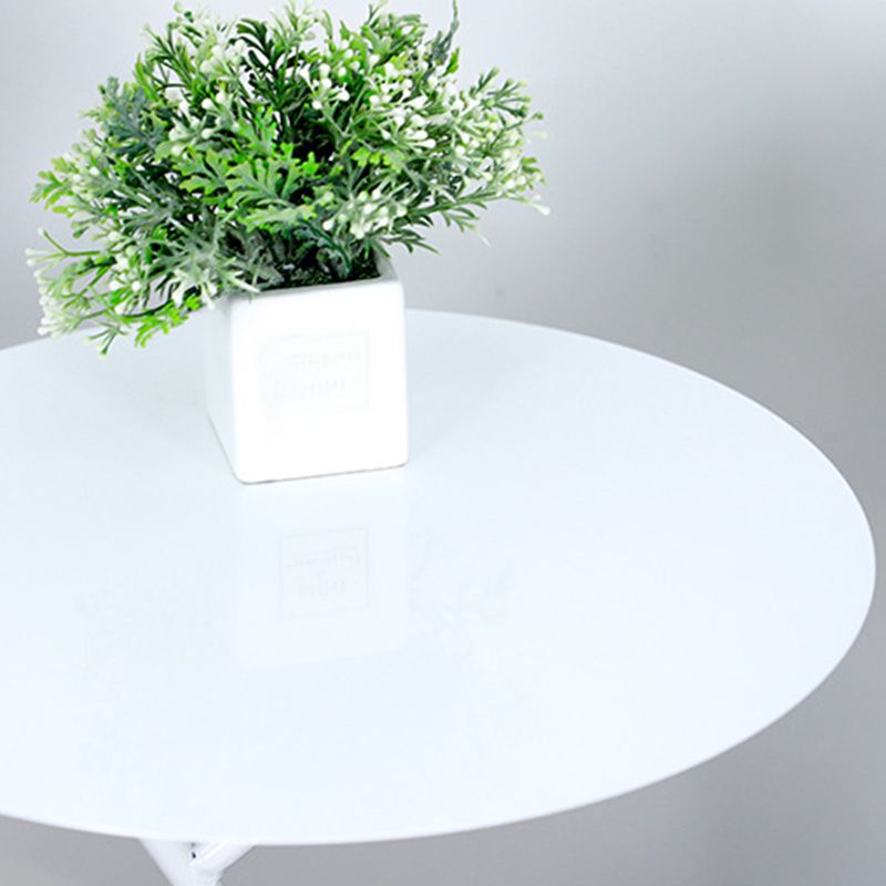 Modern Simple Iron Round Side Table Dia 17.7" 3 Legs End Table