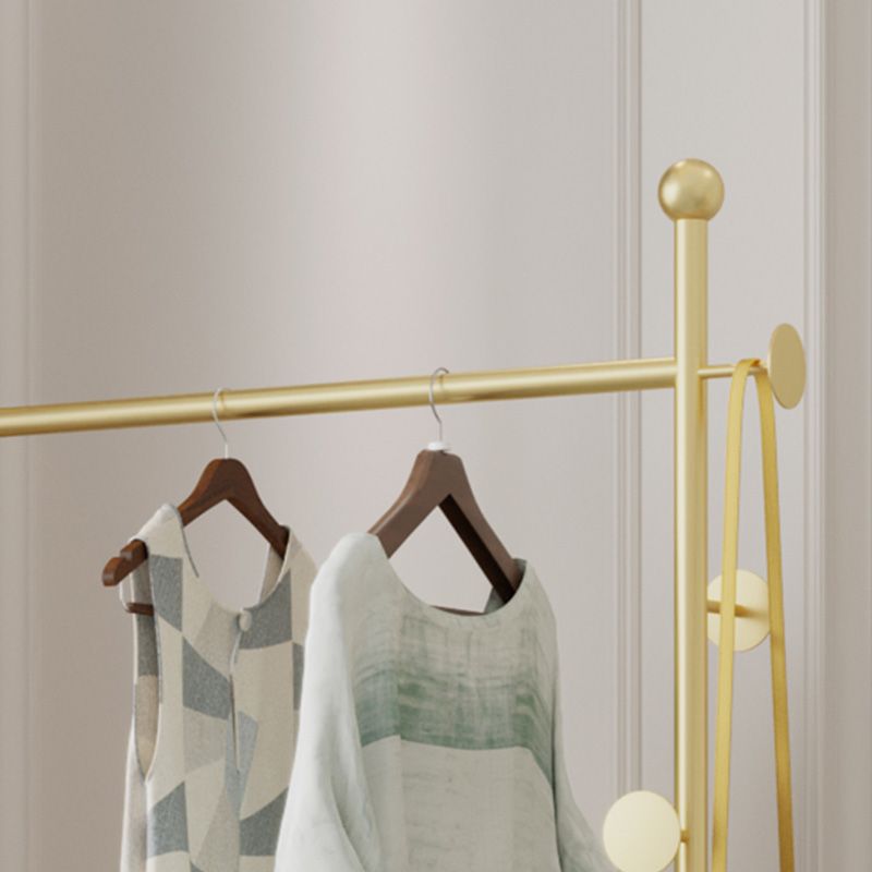 Luxury Coat Rack Metallic Free Standing Hooks Design Coat Rack with Pad Clearhalo 'Entry & Mudroom Furniture' 'furn' 'furn_hall_tree_coat_racks' 'Furniture' 'Hall Trees & Coat Racks' 'hall_tree_coat_racks' 1200x1200_ffe74cc0-df54-4749-8c10-309e713c2a83
