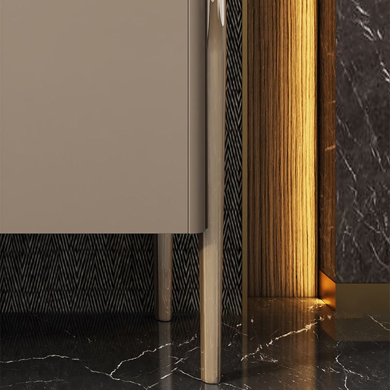 Aparador de la puerta glamorosa tapa de piedra y aparador de madera para sala de estar