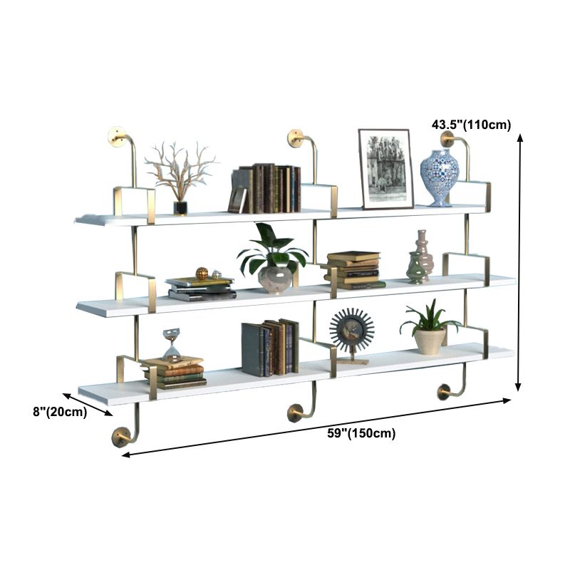 Wand montiert massives Holzbuchhandel modernes Bücherregal mit Regal, 8 "D.