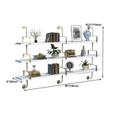 Wandgemonteerde massieve houten boekenplank moderne boekenkast met plank, 8 "D