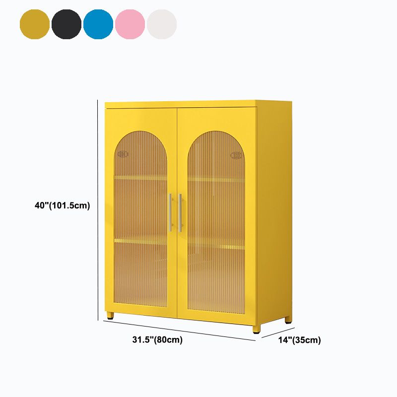 Sideboard di metallo moderna della scheda laterale con porta di vetro per cucina