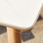 Modern Rectangular White Stone Top Dining Table with 4 Natural Oak Legs Clearhalo 'Dining Tables & Seating' 'Dining Tables' 'dining_table' 'furn' 'furn_dining_table' 'Furniture' 'Kitchen & Dining Furniture' 1200x1200_ffed58b6-eae2-48dc-a599-f52d29e9d794