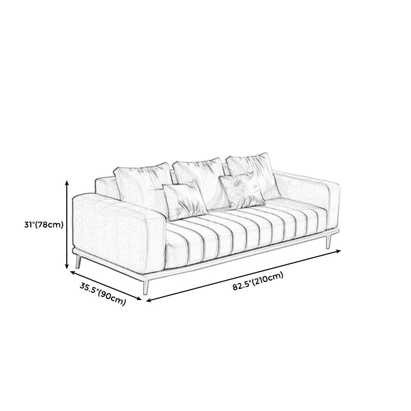 Blue Faux Leather Square Arm Contemporary Sofa with Stain Resistant and Slipcovered Clearhalo 'furn' 'furn_sofas' 'Furniture' 'furniture_sofas' 'Living Room Furniture' 'Sofa' 'sofas' 1200x1200_ffef9c3f-f478-4724-9b59-7fd682fa8be6