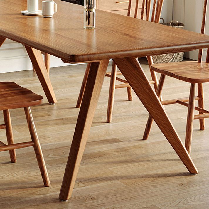 Modern 1/5/7 Pieces Dining Set Rectangle Pine Wood Dining Table for Dining Room Clearhalo 'Dining Room Sets' 'Dining Tables & Seating' 'dining_room_set' 'furn' 'furn_dining_room_set' 'Furniture' 'Kitchen & Dining Furniture' 1200x1200_ffefb58e-270d-41b3-860a-69a905529daa