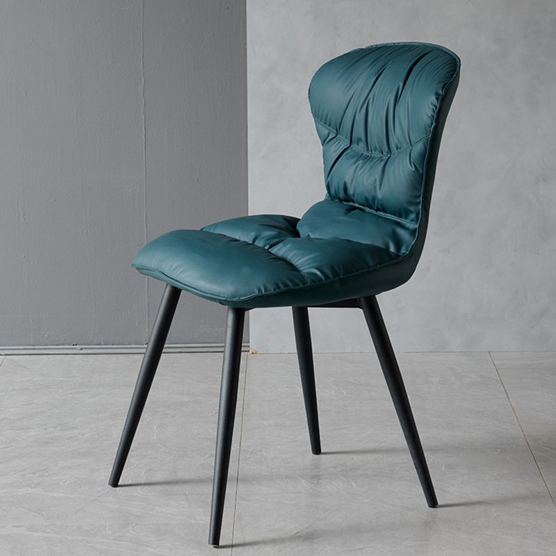 Nordic Style Metal Armless Dining Chairs Leather Upholstered Side Chair for Home Use Clearhalo ' kitchen&dining_furn' 'Dining Chairs' 'Dining Tables & Seating' 'dining_chair' 'furn' 'furn_dining_chair' 'Furniture' 'furniture_dining_chair' 'Kitchen & Dining Furniture' 'kitchen' 1200x1200_ffefd2e5-4598-40c3-81bf-b99b4853ac93