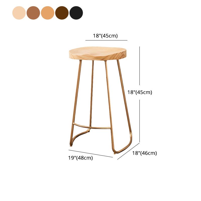 Contemporary Solid Wood Matte Finish Barstool Footrest Backless Stool Clearhalo 'Bar Furniture' 'Bar Stools' 'bar_stools' 'furn' 'furn_bar_stools' 'Furniture' 'furniture_bar_stools' 'Kitchen & Dining Furniture' 1200x1200_fff1abf9-056a-4724-82cb-67d5e40e823a