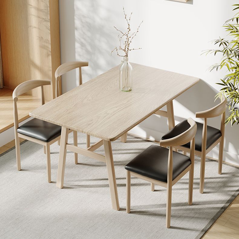 Table à manger rectangulaire en panneaux de fibres de densité moyenne, pour salle à manger