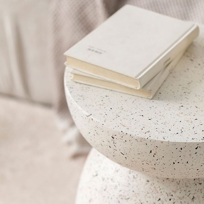 Contemporary Beige End Table 17.7" Tall Pedestal Nesting Side Tables Clearhalo 'Coffee & Accent Tables' 'End & Side Tables' 'end_side_tables' 'furn' 'furn_end_side_tables' 'Furniture' 'Living Room Furniture' 1200x1200_fff42566-b96b-4330-b067-3d0787956b17