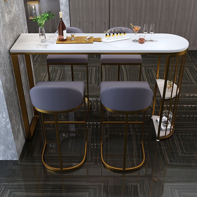 White Modern Style Bar Table in Faux Marble and Metal Specialty Milk Tea Shop Bar Table Clearhalo 'Bar Furniture' 'Bar Tables' 'bar_tables' 'furn' 'furn_bar_tables' 'Furniture' 'furniture_bar_tables' 'Kitchen & Dining Furniture' 1200x1200_fff48dc5-dbf4-49b1-9e05-8102a7f02e4c
