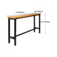 Industrial Solid Wood Pub Table with Rectangle Table Top Trestle Table - 41.3" H Clearhalo 'Bar Furniture' 'Bar Tables' 'bar_tables' 'furn' 'furn_bar_tables' 'Furniture' 'furniture_bar_tables' 'Kitchen & Dining Furniture' 1200x1200_fff4ffb9-2f04-440b-80ee-96426aa53210