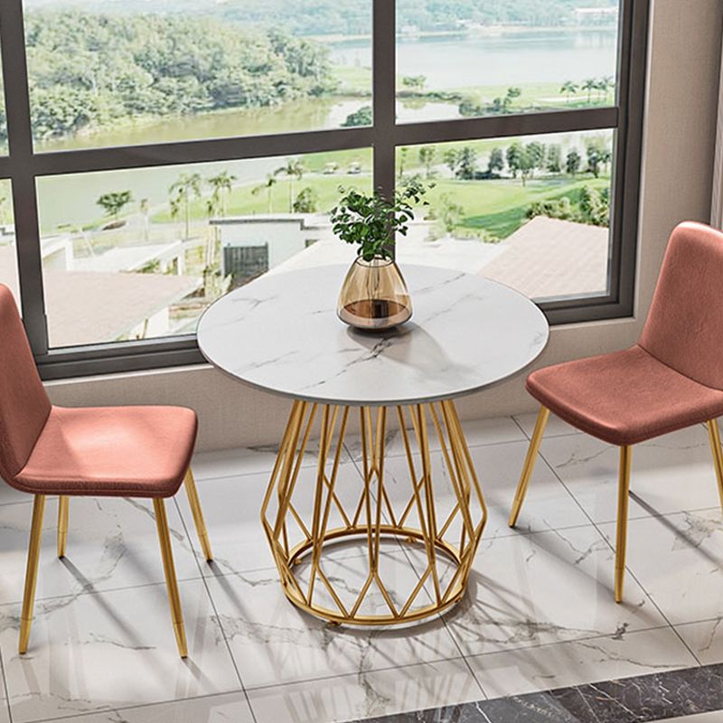 Round Sintered Stone Dining Table Traditional Luxury Dining Table for Dining Room Clearhalo ' dining_table' 'Dining Tables & Seating' 'Dining Tables' 'furn' 'furn_dining_table' 'Furniture' 'furniture_dining_table' 'Kitchen & Dining Furniture' 'kitchen&dining_furn' 'kitchen' 'kitchen_dining_table' 1200x1200_fff5f613-05e1-46d9-8dbf-b63519f7a29a