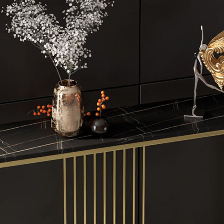 31.5" Tall 1-shelf Console Table Modern Stone Accent Table for Hall Clearhalo 'Console Tables' 'console_tables' 'Entry & Mudroom Furniture' 'furn' 'furn_console_tables' 'Furniture' 1200x1200_fff61269-4dad-4b85-a5ff-23b8af4fb10e