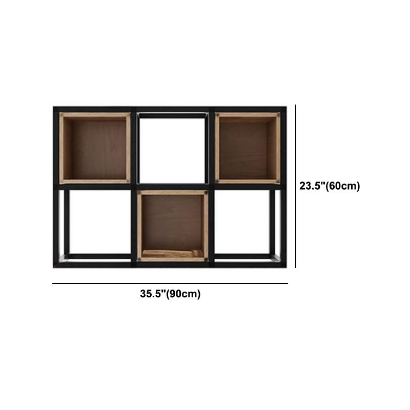 Industrial Style Bookcase Wall Mounted Bookshelf for Office and Study Room Clearhalo 'Bookcases' 'furn' 'furn_bookcases' 'Furniture' 'Office Furniture' 1200x1200_fff765e0-9ac3-4f91-8065-30e69a7649c4