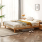 Solid Wood Platform Bed Scandinavian Low Profile Bed Frame in Brown Clearhalo 'Bedroom Furniture' 'Beds' 'furn' 'furn_beds' 'Furniture' 1200x1200_fff8f8eb-648c-43d1-97ee-062f430877f4