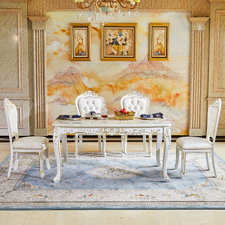 Vitoria White Marble Dining Table Rectangle Dining Table for Kitchen Clearhalo ' dining_table' 'Dining Tables & Seating' 'Dining Tables' 'furn' 'furn_dining_table' 'Furniture' 'furniture_dining_table' 'Kitchen & Dining Furniture' 'kitchen&dining_furn' 'kitchen' 'kitchen_dining_table' 1200x1200_fffbad65-5d05-460c-98fd-82bc50e5ccbc