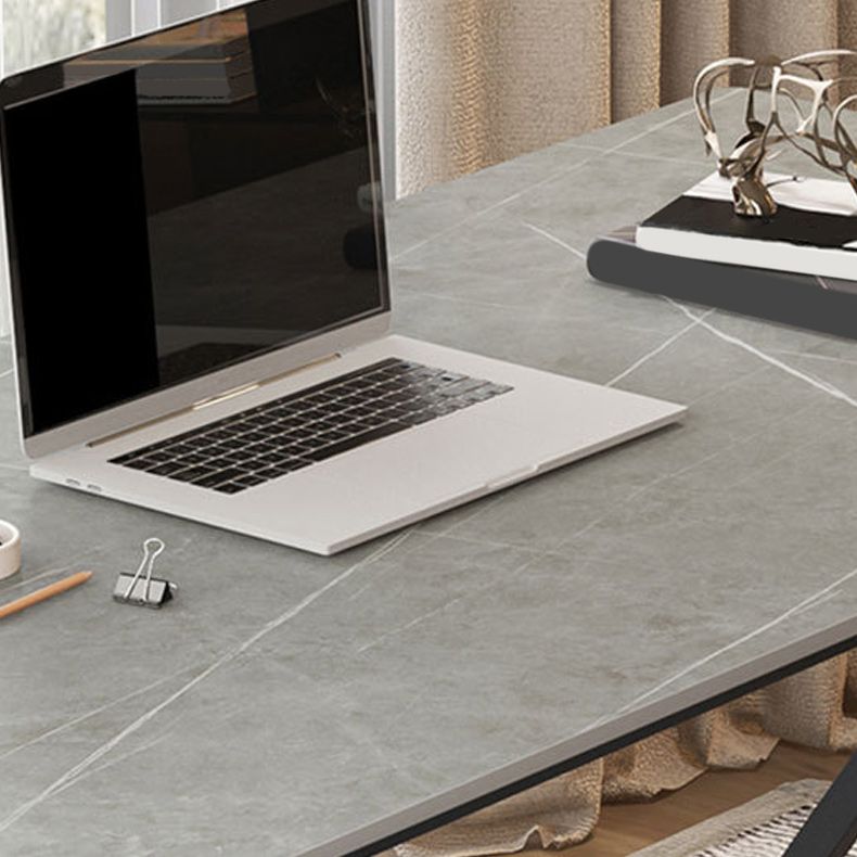 29 "H industriale scrivania da ufficio rettangolare scrivania da taupe scuro