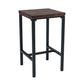 Industrial 1/3/4/5 Pieces Bar Table Set Square Pine Wood Counter Table with Stools