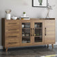 Sideboard moderna in sideboard da pranzo in legno ingegnerizzato marrone con porte per soggiorno