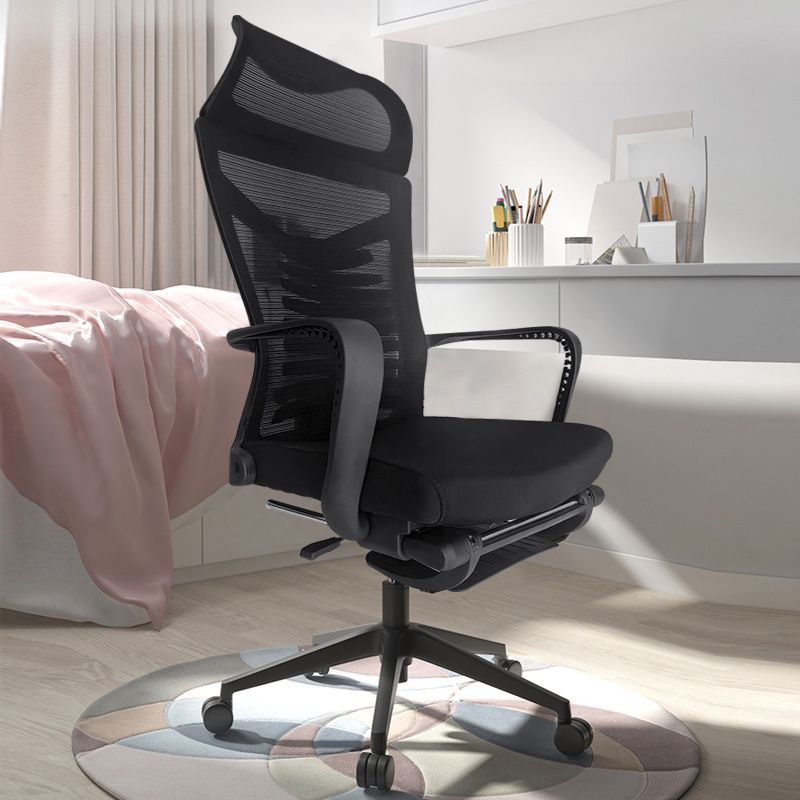 Swivel hoofdsteun bureaustoel verstelbare stoelhoogte stoel met voetsteun