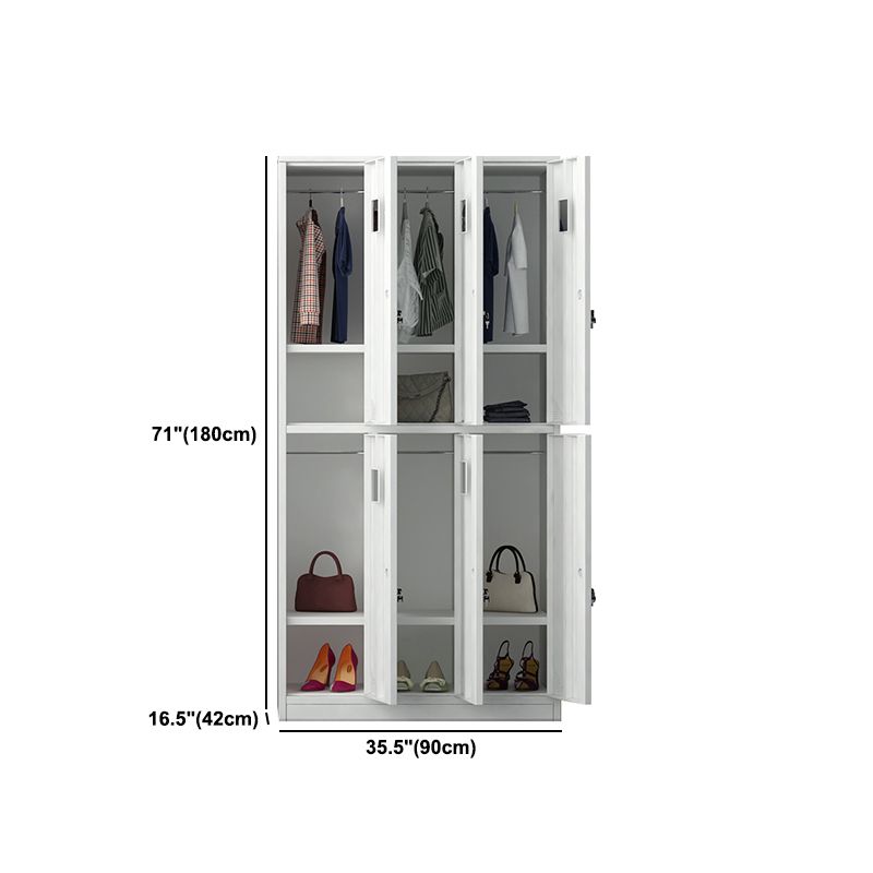 Moderner Style -Scharnier -Türgarderobe für Home Grey Metal Cabinet