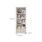 White Wooden Bookshelf Standard Shelves Included Closed Back Bookcase