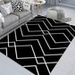 Minimalism Line Art Indoor Rug Dark Color Synthetics Rug Anti-Slip Pet Friendly Carpet for Family Room Black Clearhalo 'Area Rug' 'Modern' 'Rugs' Rug' 12325