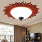LED Flushmount Lighting Industrial Sun Shade Opal Glass Ceiling Light in Brown for Living Room Clearhalo 'Ceiling Lights' 'Close To Ceiling Lights' 'Close to ceiling' 'Flush mount' 'Industrial Flush Mount' Lighting' 14_475d73e7-52bf-4e43-9d26-87038d41bf8a