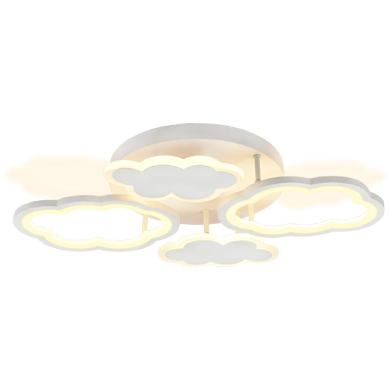 Kid Bedroom Cloud-Themed Ceiling Mounted Lights Acrylic Nordic in White Flush Mount Ceiling Light Clearhalo 'Ceiling Lights' 'Close To Ceiling Lights' 'Close to ceiling' 'Semi-flushmount' Lighting' 1_0b700077-2eee-4271-9691-2ad070b926d9