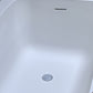 Modern Stone Rectangular Tub Soaking 22.05" Wide Bath with Overflow Trim Bath Clearhalo 'Bathroom Remodel & Bathroom Fixtures' 'Bathtubs' 'Home Improvement' 'home_improvement' 'home_improvement_bathtubs' 'Showers & Bathtubs' 20250328144335
